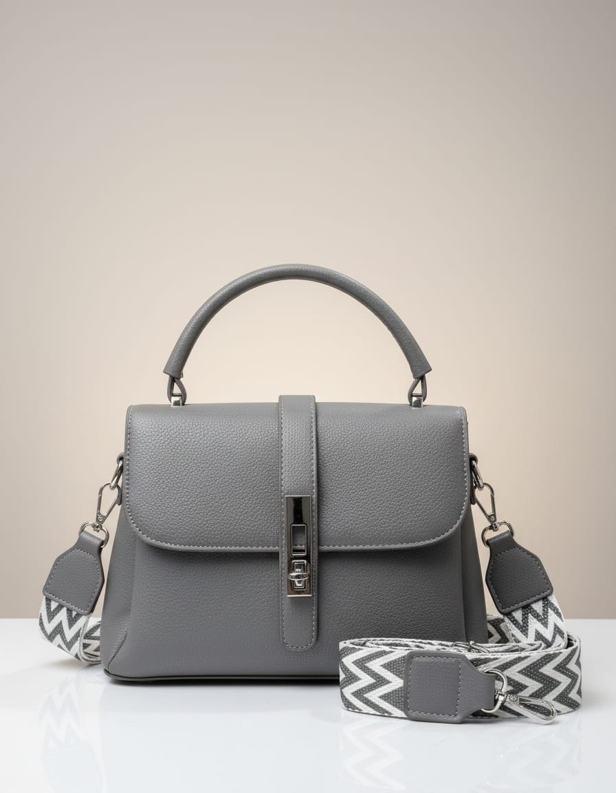 Premium Import Look Sling Bag for Women | Stylish Flap Side Bag with 3 Compartments & Long Strap | Compact Designer Style Handbag | Pink, Blue, Black, Cream, Grey