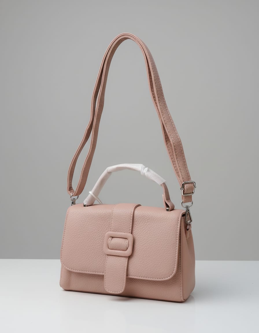 Premium Brand Look Sling Bag for Women | Stylish Flap Side Bag with Long Strap & Dual Compartments | Compact Designer Style Handbag | Brown, Pink, Black, Cream, Grey