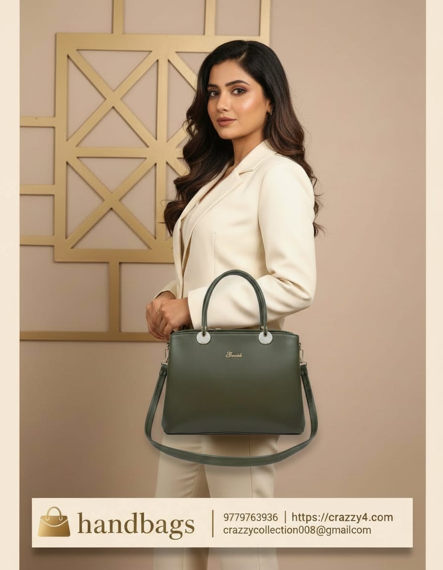 Gurnish Premium PU Leather Handbag for Women with Strap | Stylish Latest Design Shoulder Bag | 2 Compartments + 2 Inside Pockets | Everyday Fashion Handbag for All Occasions