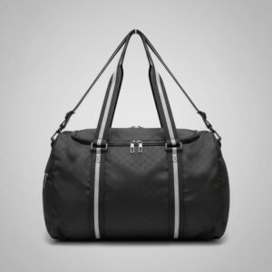 Edge Premium Polyester Travel Duffle Bag | Stylish Travel Duffel for Storage & Travel | Spacious Single Compartment with Inner Pocket | Navy & Black Travel Bag for Men & Women