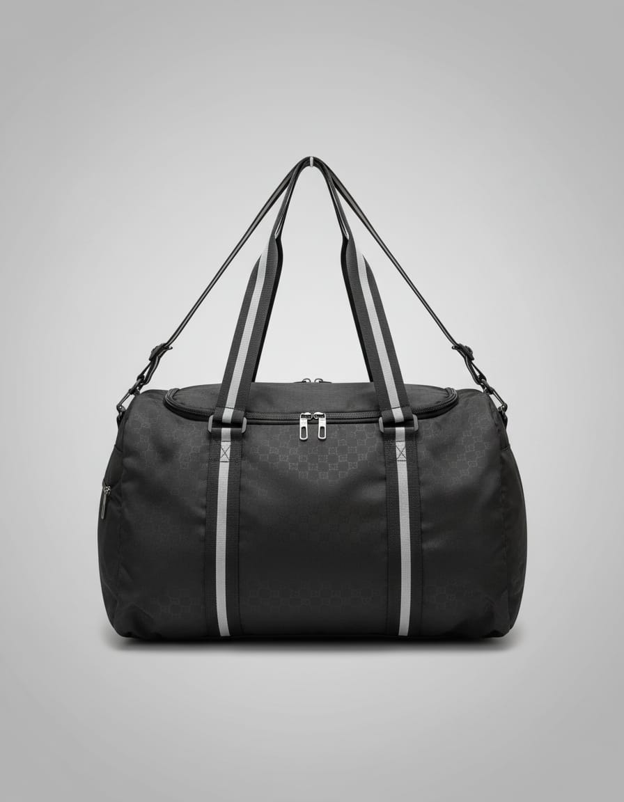 Edge Premium Polyester Travel Duffle Bag | Stylish Travel Duffel for Storage & Travel | Spacious Single Compartment with Inner Pocket | Navy & Black Travel Bag for Men & Women