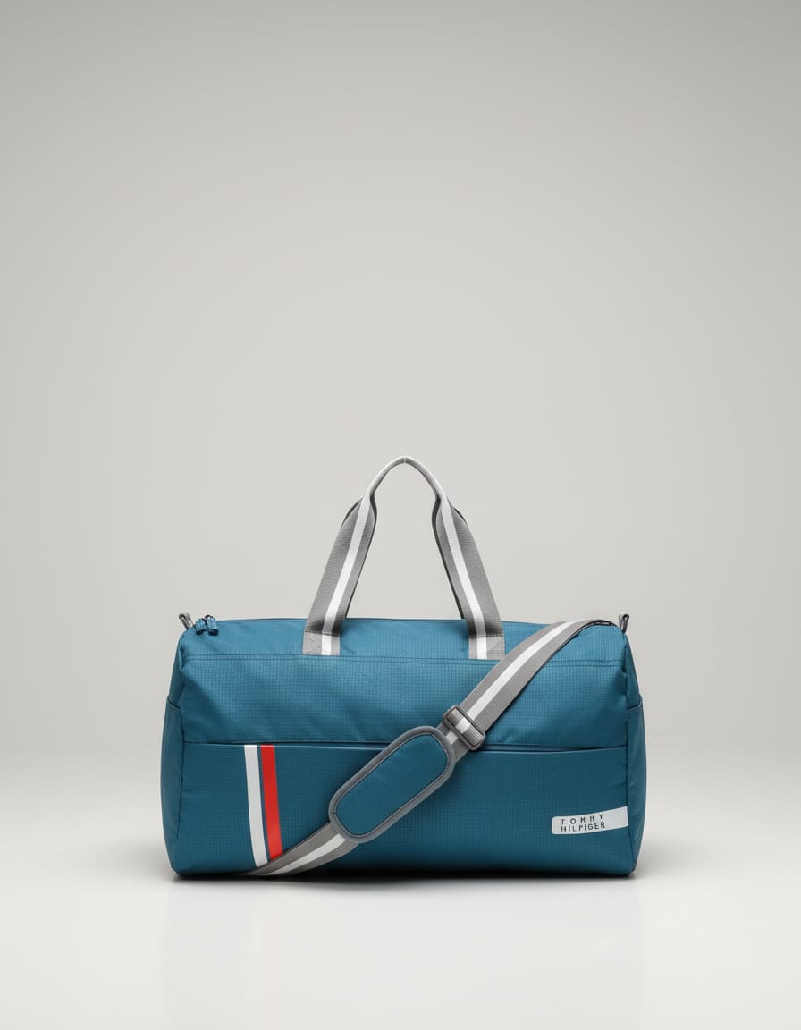 Nike | Tommy | Premium Polyester Gym Bag | Stylish Sports Duffle Bag for Gym, Travel & Storage | Spacious Single Compartment with Inner Pocket | Green & Gray Gym Travel Bag