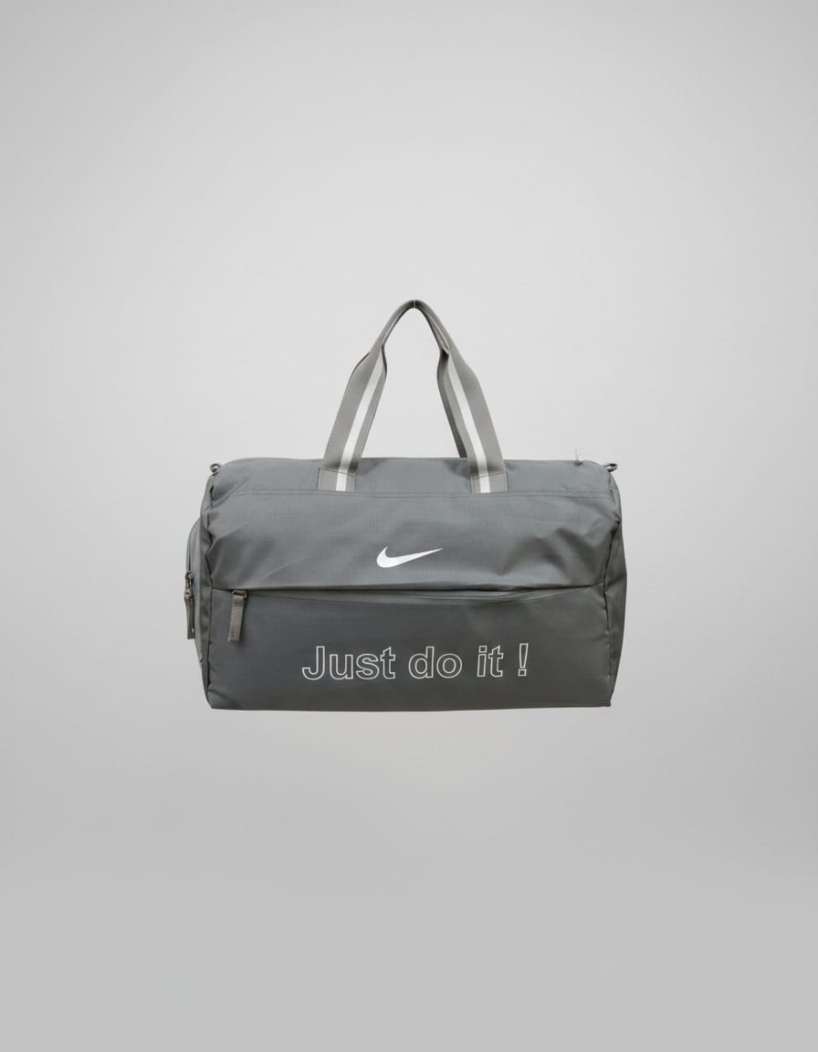 Nike | Tommy | Premium Polyester Gym Bag | Stylish Sports Duffle Bag for Gym, Travel & Storage | Spacious Single Compartment with Inner Pocket | Green & Gray Gym Travel Bag