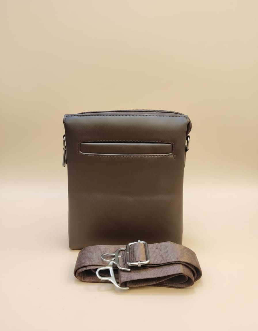 Mont Blanc Premium Heavy PU Leather Travel Kit for Men | Stylish Travel Organizer Bag | 3 Compartments with Front & Back Storage + Inner Pocket | Brown Accessories Travel Kit