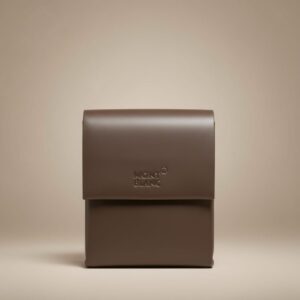 Mont Blanc Premium Heavy PU Leather Travel Kit for Men | Stylish Travel Organizer Bag | 3 Compartments with Front & Back Storage + Inner Pocket | Brown Accessories Travel Kit