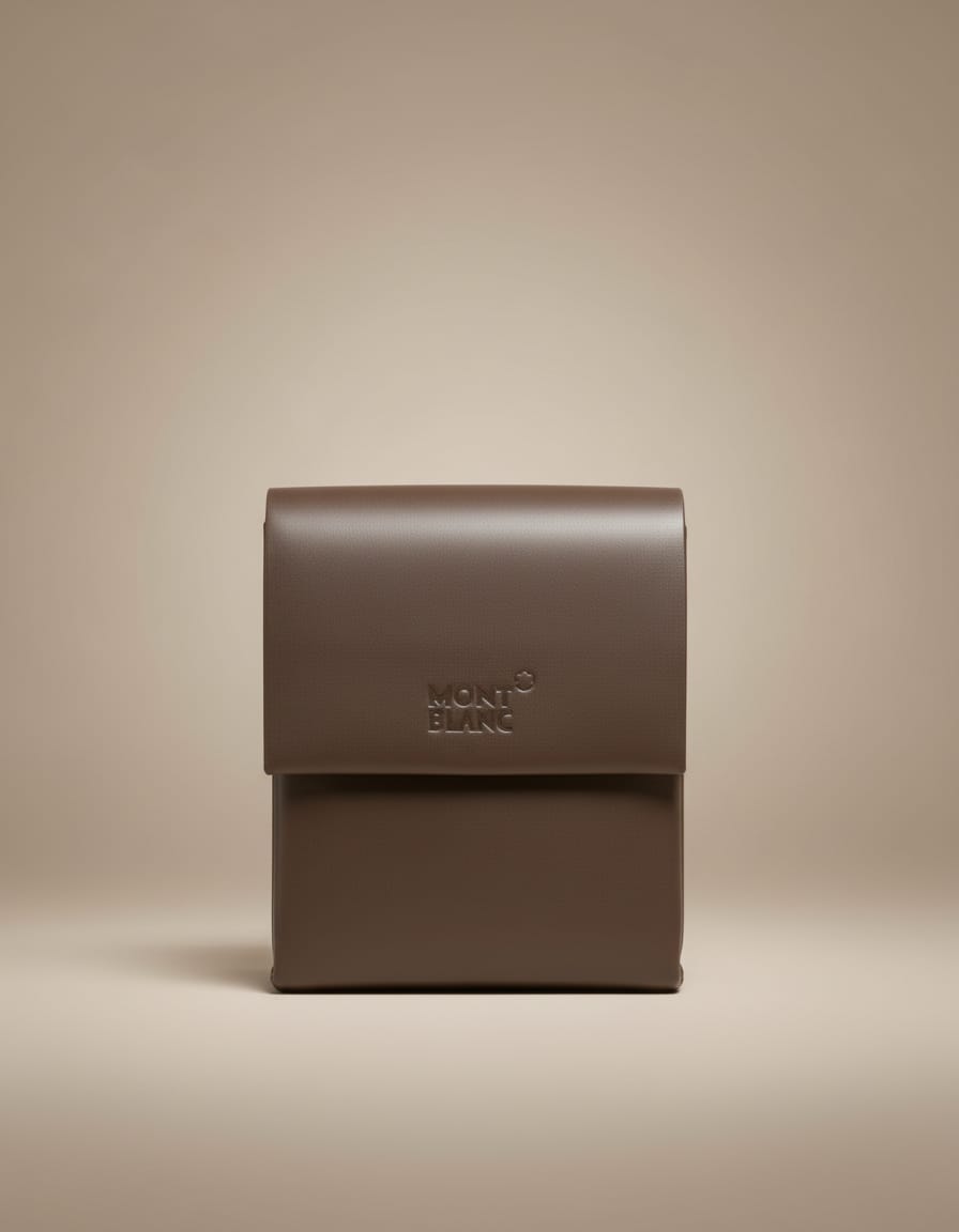 Mont Blanc Premium Heavy PU Leather Travel Kit for Men | Stylish Travel Organizer Bag | 3 Compartments with Front & Back Storage + Inner Pocket | Brown Accessories Travel Kit