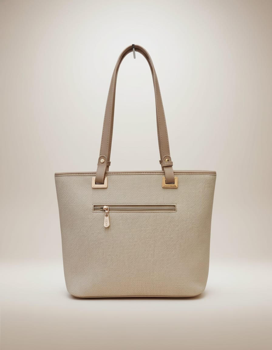 Ada & Peris Premium Office Tote Bag for Women | Stylish Tote Handbag with Strap | 2 Compartments + 2 Inside Pockets | Professional Office Bag with Zip Closure