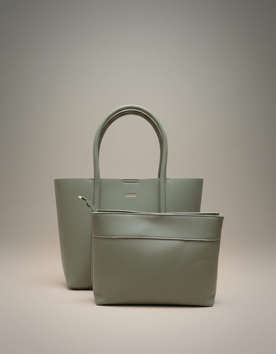 Edone Premium Office Tote Bag for Women | Stylish Tote Handbag with Strap | 2 Compartments + Inside Accessories Pouch | Office & Travel Tote Bag with Zip Closure