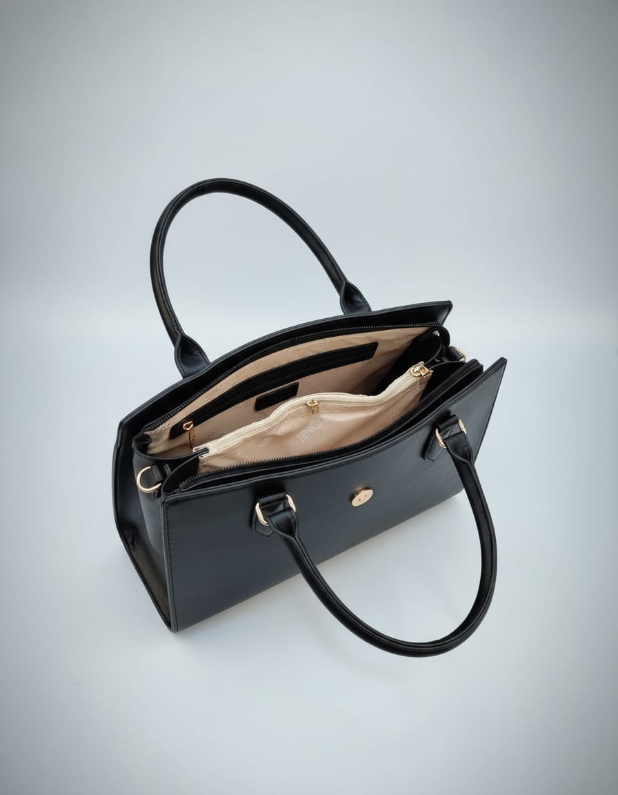Edone Premium Fancy Handbag for Women | Stylish Handbag with Strap | 2 Compartments + Inside Accessories Pouch | Elegant Daily Use Fancy Bag with Zip Closure