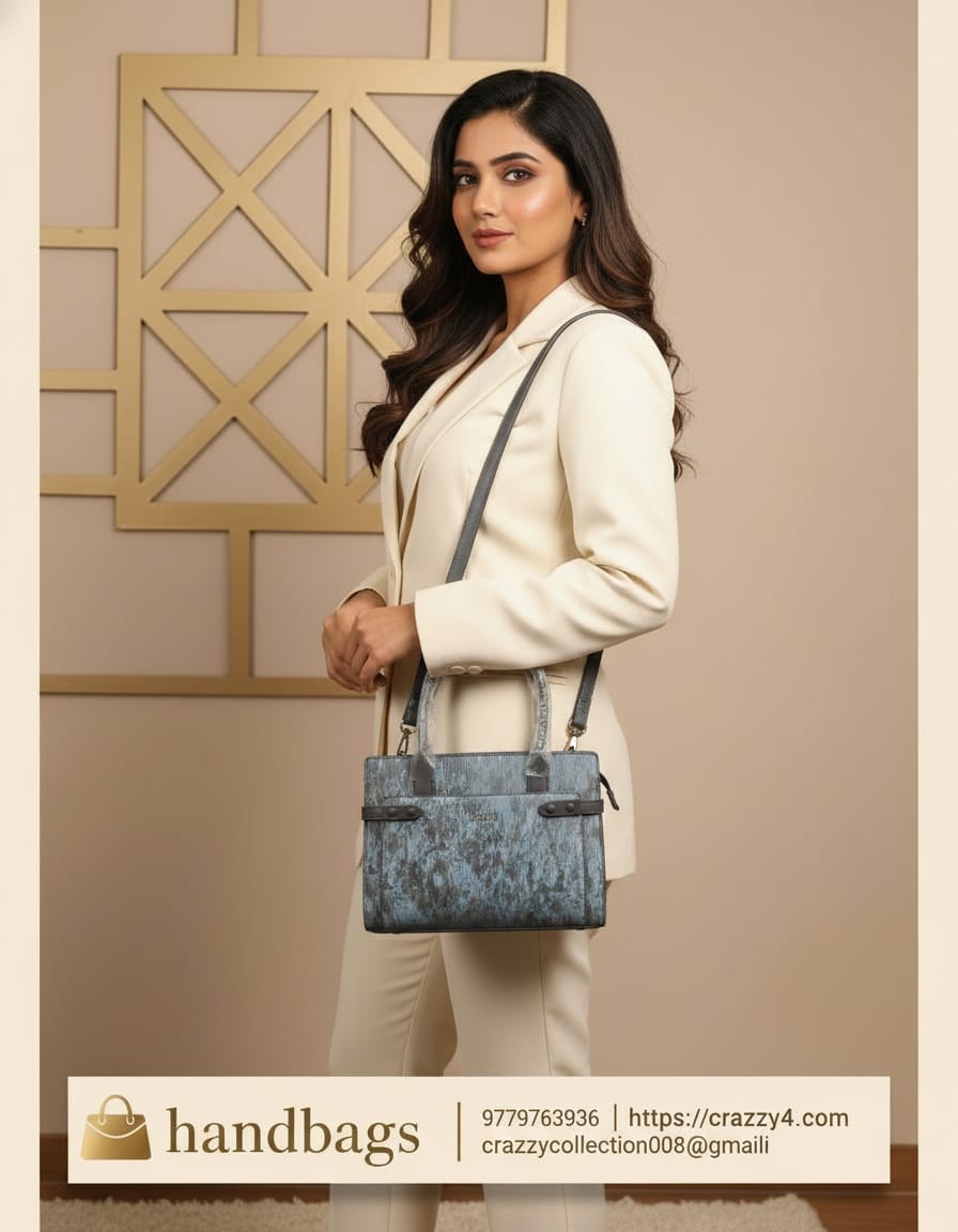 Edone Premium Fancy Handbag for Women | Stylish Handbag with Strap | 2 Compartments + Inside Accessories Pouch | Elegant Daily Use Fancy Bag with Zip Closure