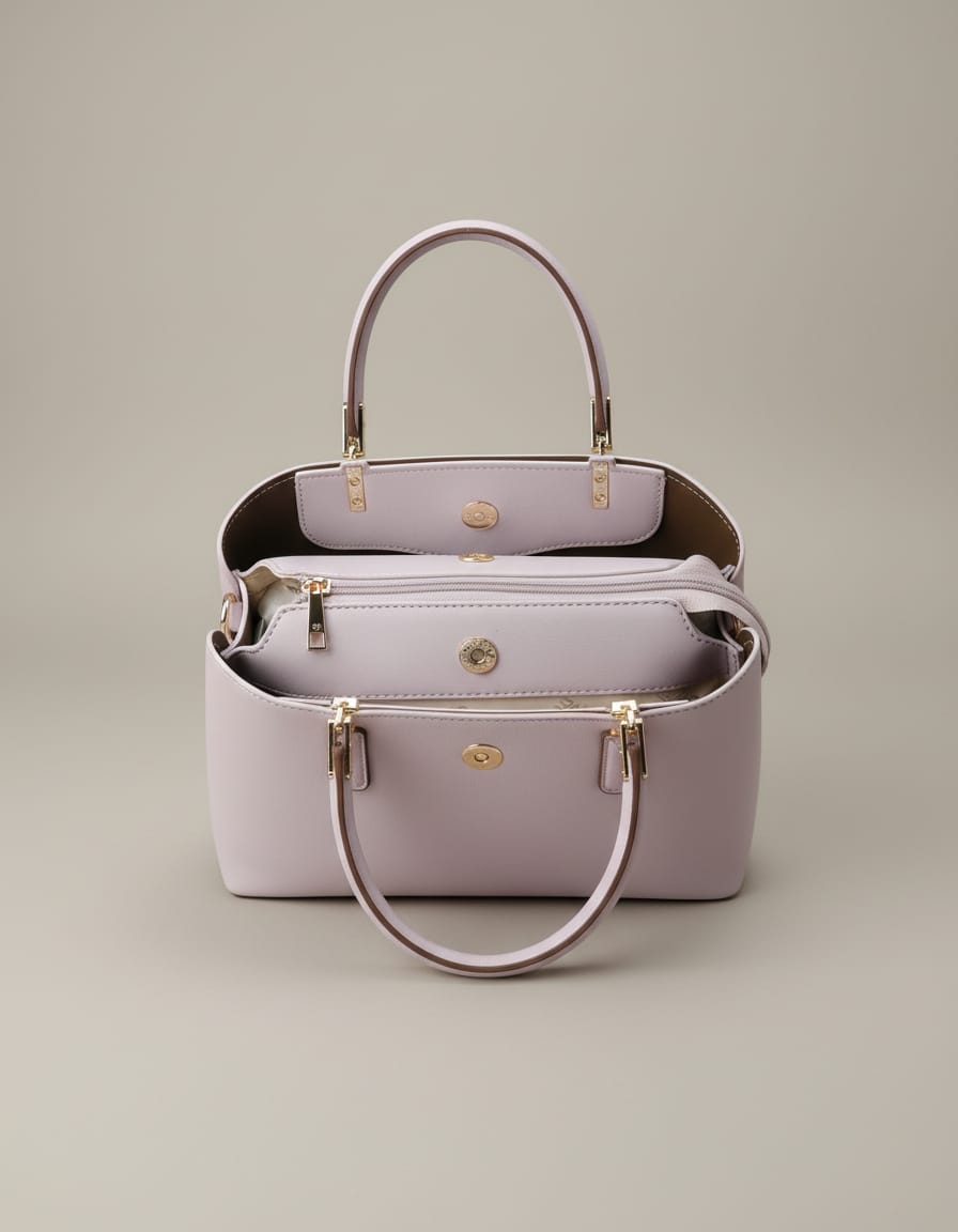 Edone Premium Fancy Handbag for Women | Stylish Handbag with Strap | 3 Compartments + 2 Inside Pockets | Elegant Daily Use Fancy Bag with Zip Closure