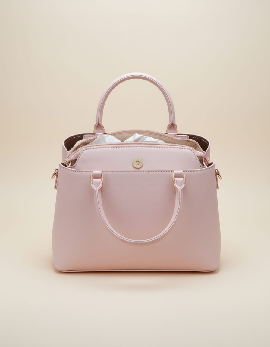 Edone Premium Fancy Handbag for Women | Stylish Handbag with Strap | 3 Compartments + 2 Inside Pockets | Elegant Daily Use Fancy Bag with Zip Closure