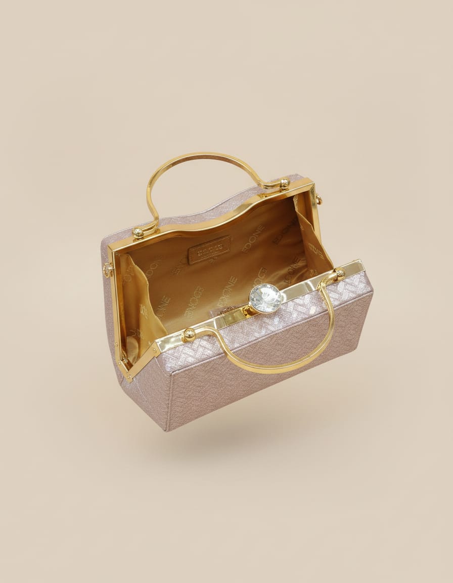 Edone Premium Party Clutch Bag for Women | Stylish Fancy Party Handbag | 1 Compartment | Elegant Small Clutch with Zip Closure for Special Occasions