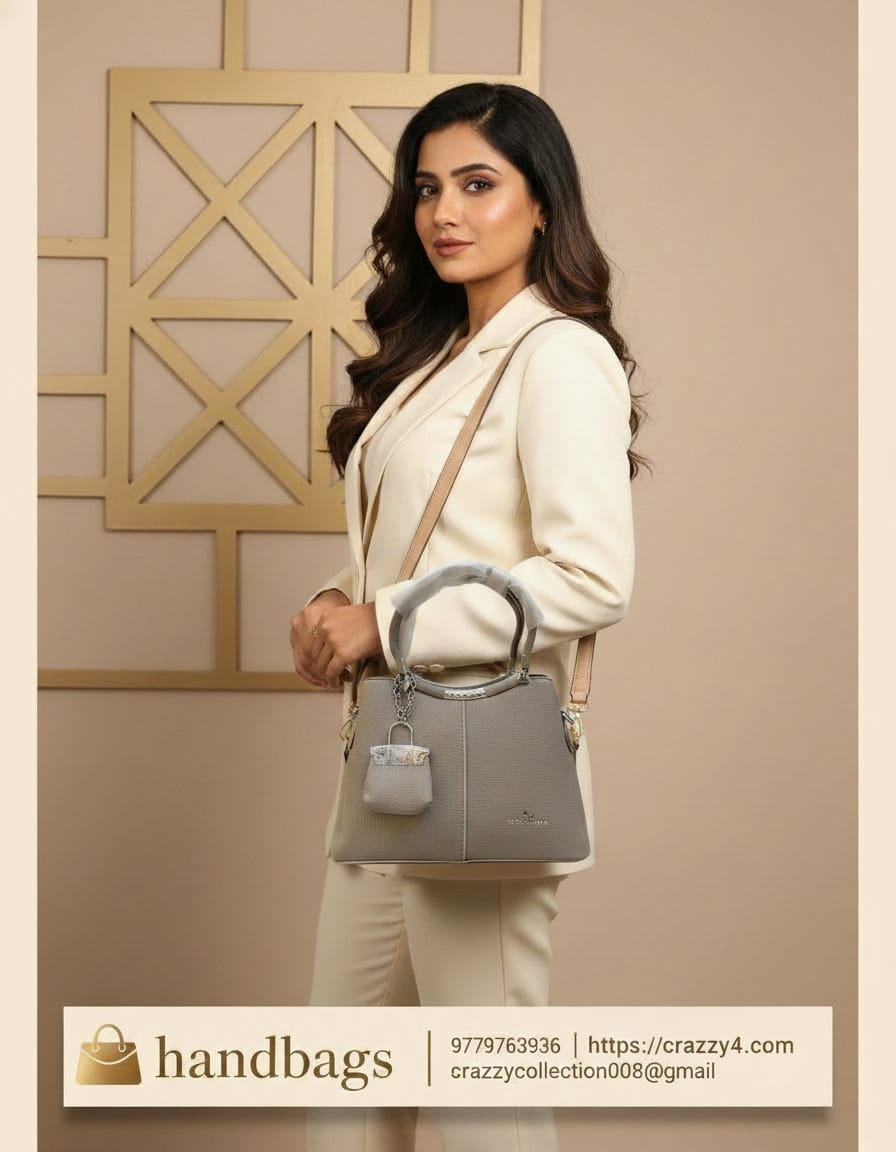 Duoyu & Ants Premium Soft PU Leather Handbag for Women | Stylish Handbag with 3 Compartments + 2 Inside Pockets | Elegant Daily Use Fancy Handbag with Zip Closure