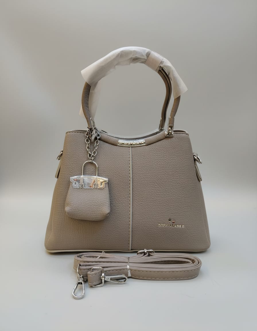 Duoyu & Ants Premium Soft PU Leather Handbag for Women | Stylish Handbag with 3 Compartments + 2 Inside Pockets | Elegant Daily Use Fancy Handbag with Zip Closure