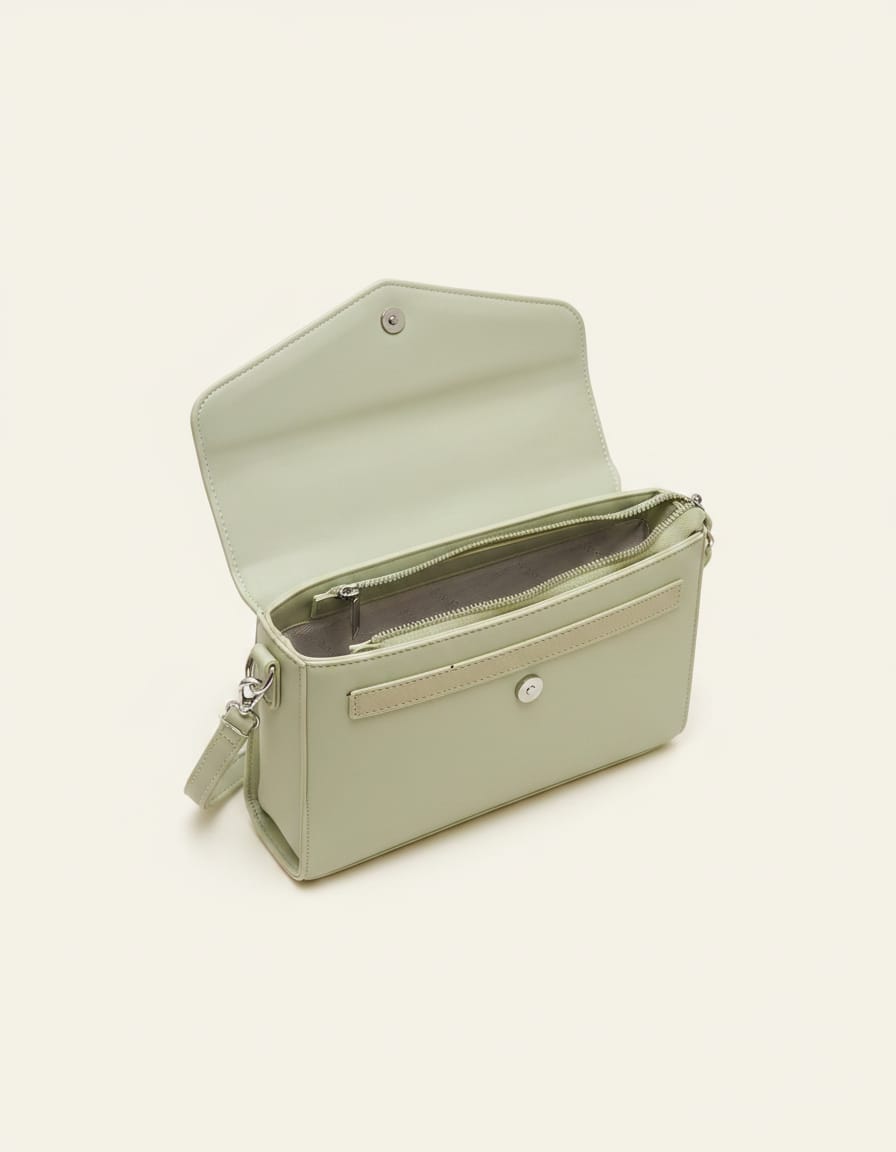 YSL Premium Fancy Sling Bag for Women | Stylish Light Green Sling Handbag with Strap | 1 Compartment | Elegant Small Sling Bag with Zip Closure for Daily Use