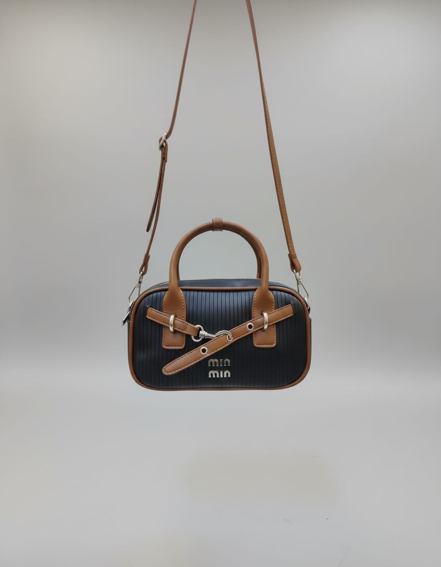 Min Min Premium Fancy Sling Bag for Women | Stylish Sling Handbag with Strap | 1 Compartment + 2 Inside Pockets | Elegant Small Sling Bag in Black, Khakhi & White with Zip Closure