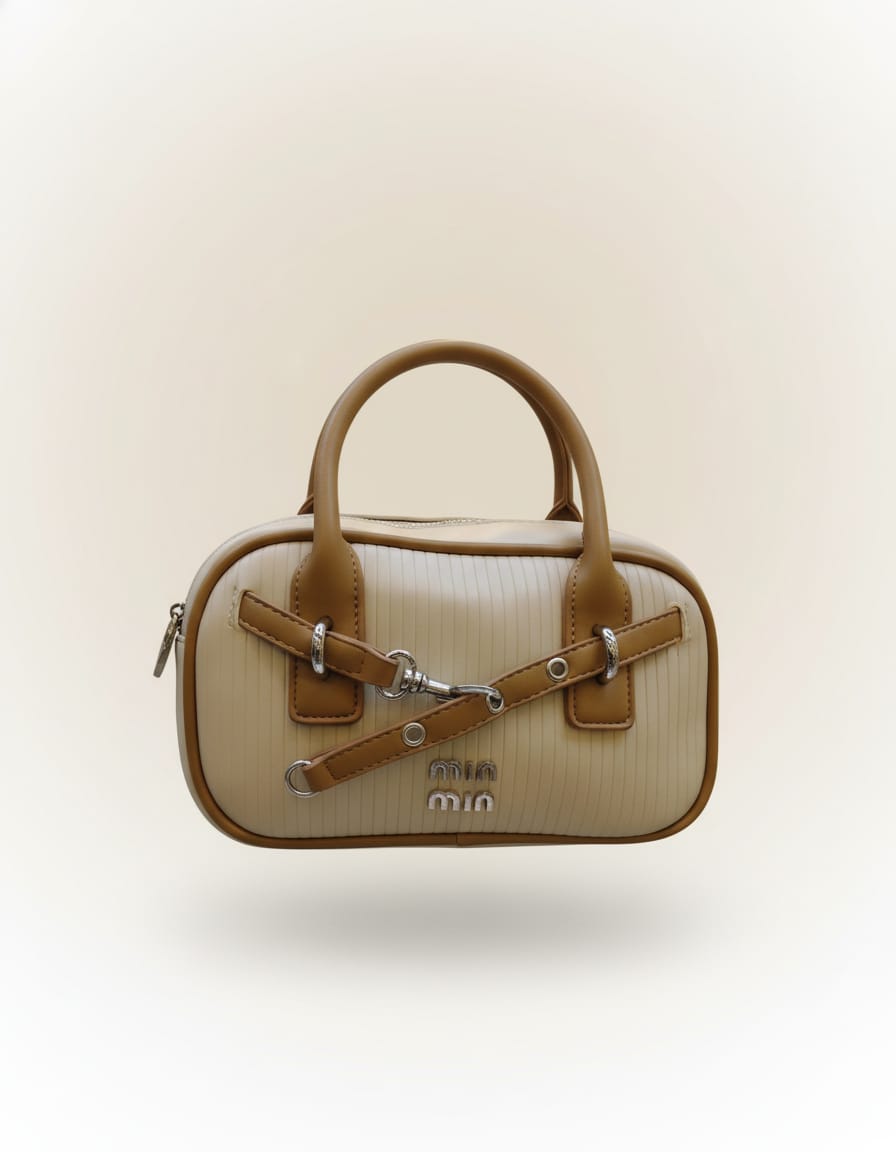 Min Min Premium Fancy Sling Bag for Women | Stylish Sling Handbag with Strap | 1 Compartment + 2 Inside Pockets | Elegant Small Sling Bag in Black, Khakhi & White with Zip Closure