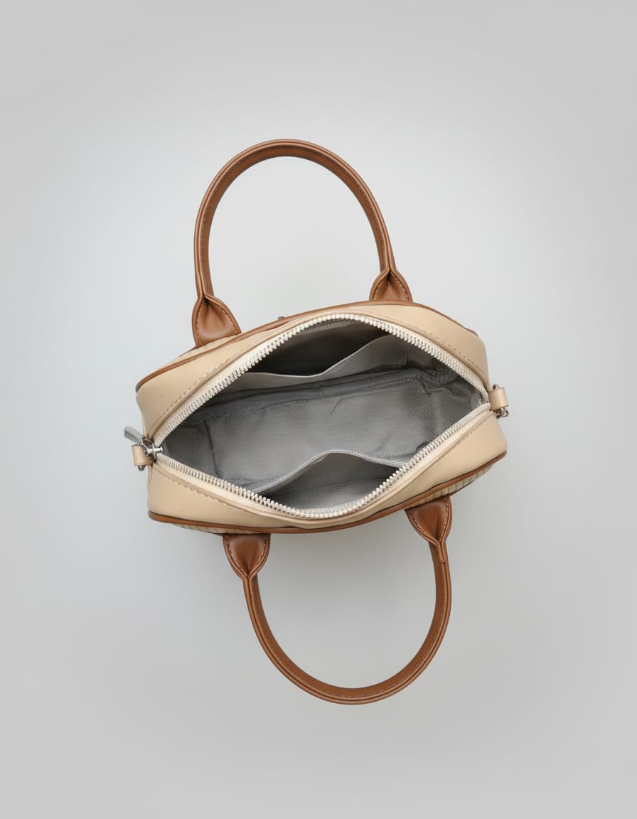 Min Min Premium Fancy Sling Bag for Women | Stylish Sling Handbag with Strap | 1 Compartment + 2 Inside Pockets | Elegant Small Sling Bag in Black, Khakhi & White with Zip Closure