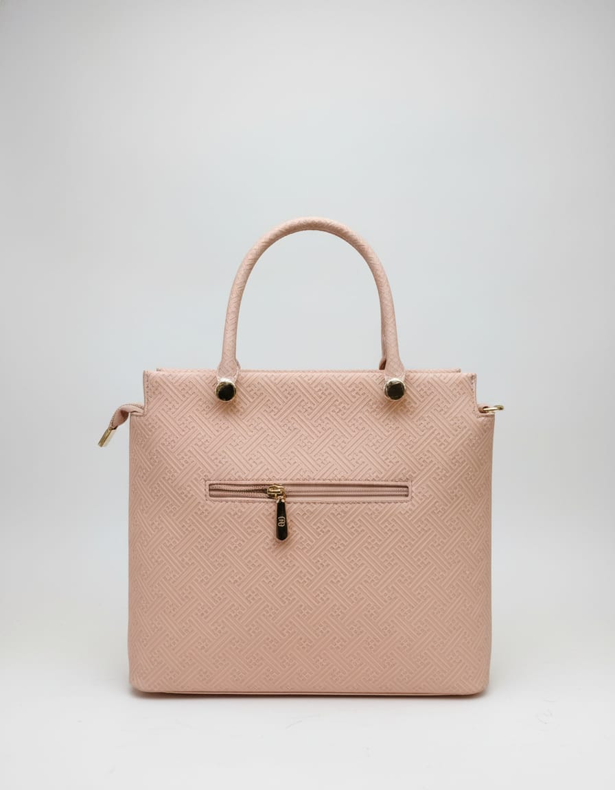 Edone Premium PU Leather Fancy Handbag for Women | Stylish Handbag with Handle | 1 Compartment + 2 Inside Pockets | Elegant Pink & Black Daily Use Handbag