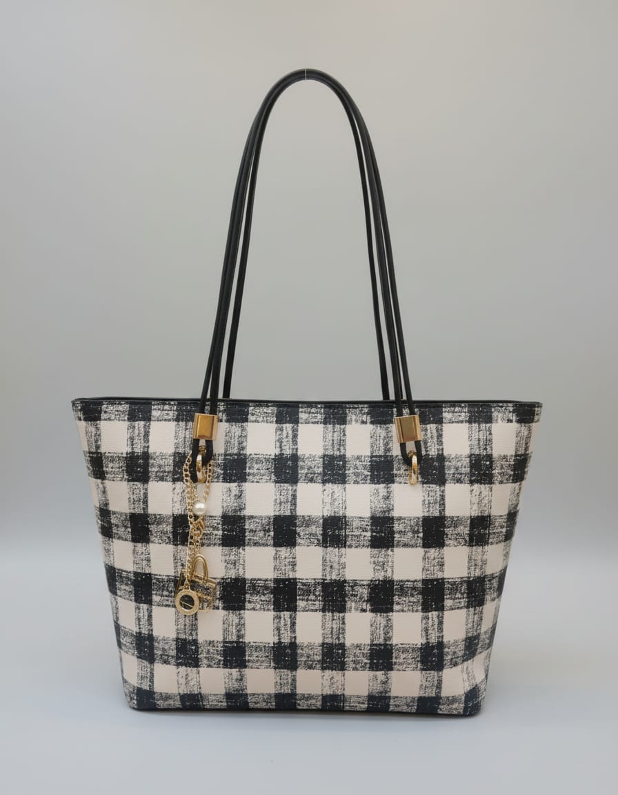 Premium Big Tote Bag for Girls | Stylish Office & College Tote Handbag | 2 Compartments + 2 Inside Pockets | Black, Coffee, Light Brown & Green Daily Use Tote Bag