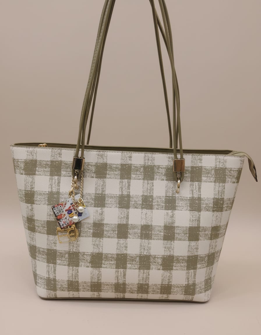 Premium Big Tote Bag for Girls | Stylish Office & College Tote Handbag | 2 Compartments + 2 Inside Pockets | Black, Coffee, Light Brown & Green Daily Use Tote Bag