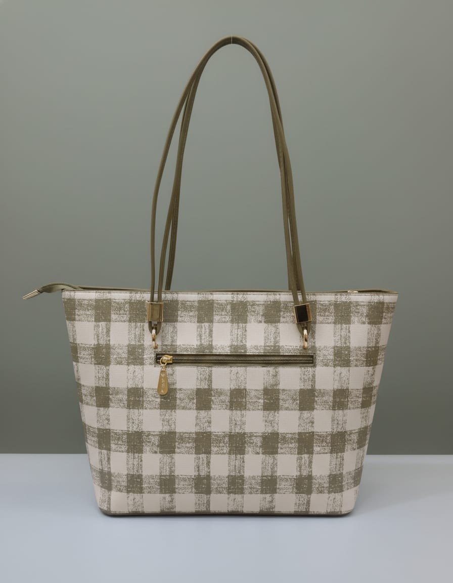 Premium Big Tote Bag for Girls | Stylish Office & College Tote Handbag | 2 Compartments + 2 Inside Pockets | Black, Coffee, Light Brown & Green Daily Use Tote Bag