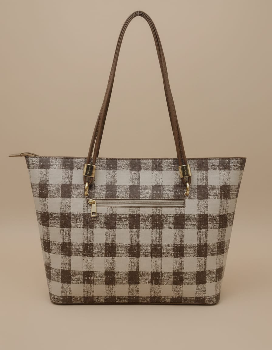 Premium Big Tote Bag for Girls | Stylish Office & College Tote Handbag | 2 Compartments + 2 Inside Pockets | Black, Coffee, Light Brown & Green Daily Use Tote Bag
