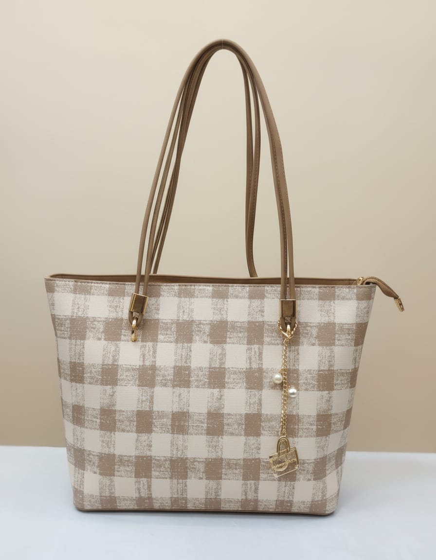 Premium Big Tote Bag for Girls | Stylish Office & College Tote Handbag | 2 Compartments + 2 Inside Pockets | Black, Coffee, Light Brown & Green Daily Use Tote Bag