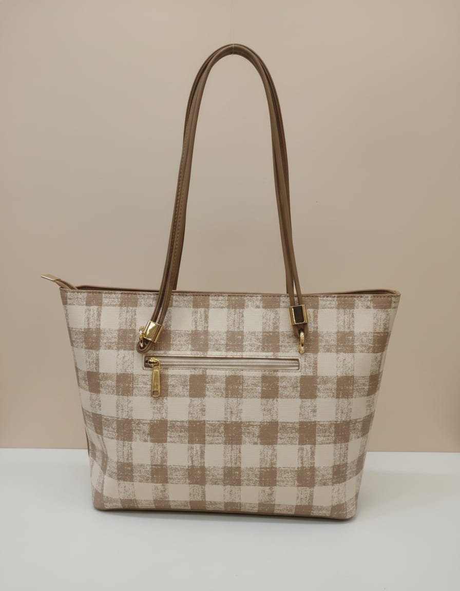 Premium Big Tote Bag for Girls | Stylish Office & College Tote Handbag | 2 Compartments + 2 Inside Pockets | Black, Coffee, Light Brown & Green Daily Use Tote Bag