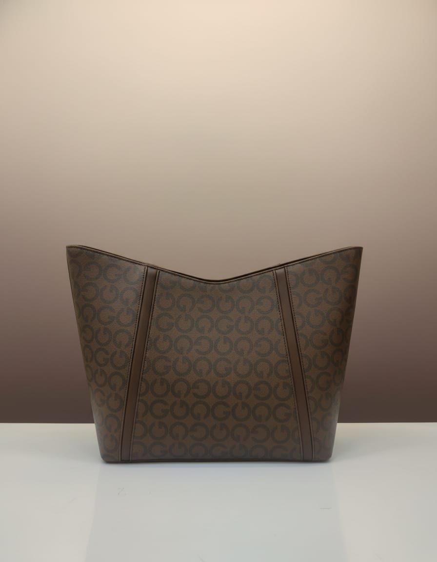 Premium Big Tote Bag for Girls | Stylish Office & College Tote Handbag | 2 Compartments + 2 Inside Pockets | Coffee & Tan Spacious Daily Use Tote Bag