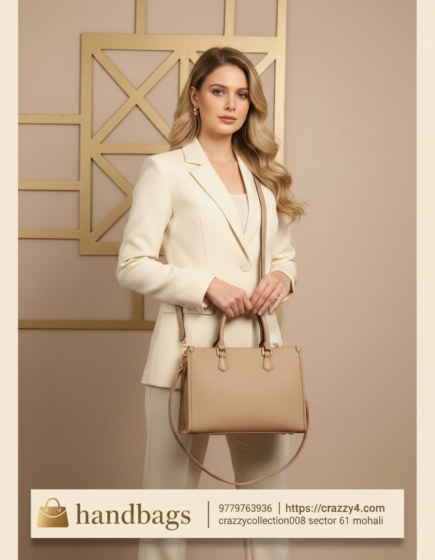 Premium Tote Bag for Girls | Stylish Peach Office & Daily Use Tote Handbag | 2 Compartments + 2 Inside Pockets | Elegant Tote Bag with Zip Closure