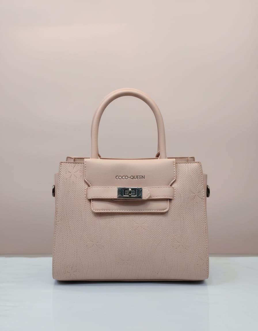 Premium Handbag for Girls | Stylish Daily Use Office Handbag with Strap | 3 Compartments + 2 Inside Pockets | Elegant Small Handbag with Zip Closure