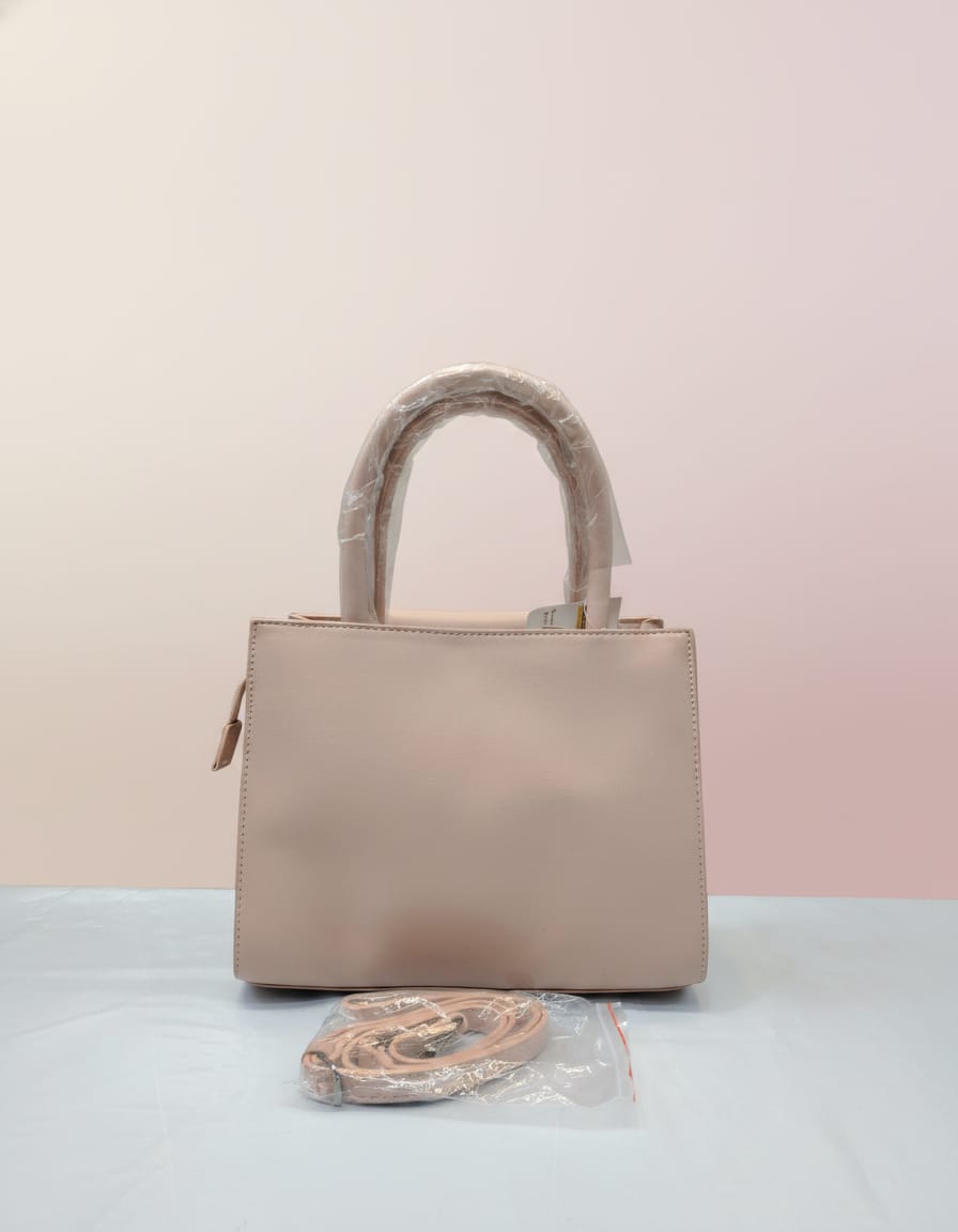 Premium Handbag for Girls | Stylish Daily Use Office Handbag with Strap | 3 Compartments + 2 Inside Pockets | Elegant Small Handbag with Zip Closure
