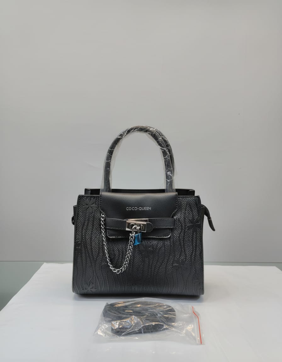 Premium Handbag for Girls | Stylish Daily Use Office Handbag with Strap | 3 Compartments + 2 Inside Pockets | Elegant Small Handbag with Zip Closure
