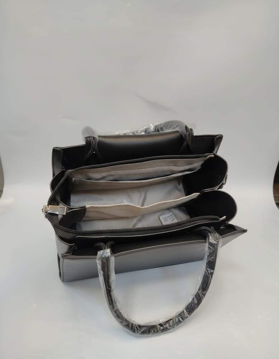 Premium Handbag for Girls | Stylish Daily Use Office Handbag with Strap | 3 Compartments + 2 Inside Pockets | Elegant Small Handbag with Zip Closure