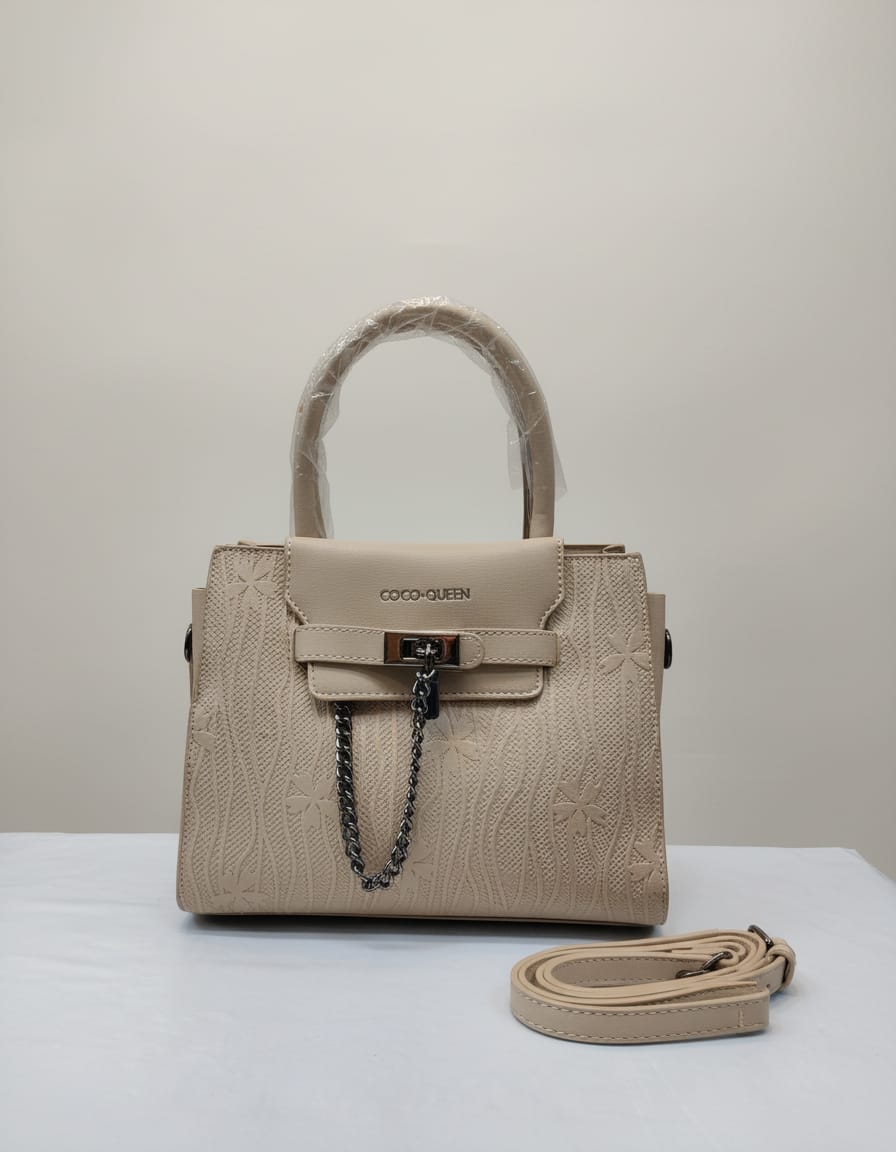 Premium Handbag for Girls | Stylish Daily Use Office Handbag with Strap | 3 Compartments + 2 Inside Pockets | Elegant Small Handbag with Zip Closure