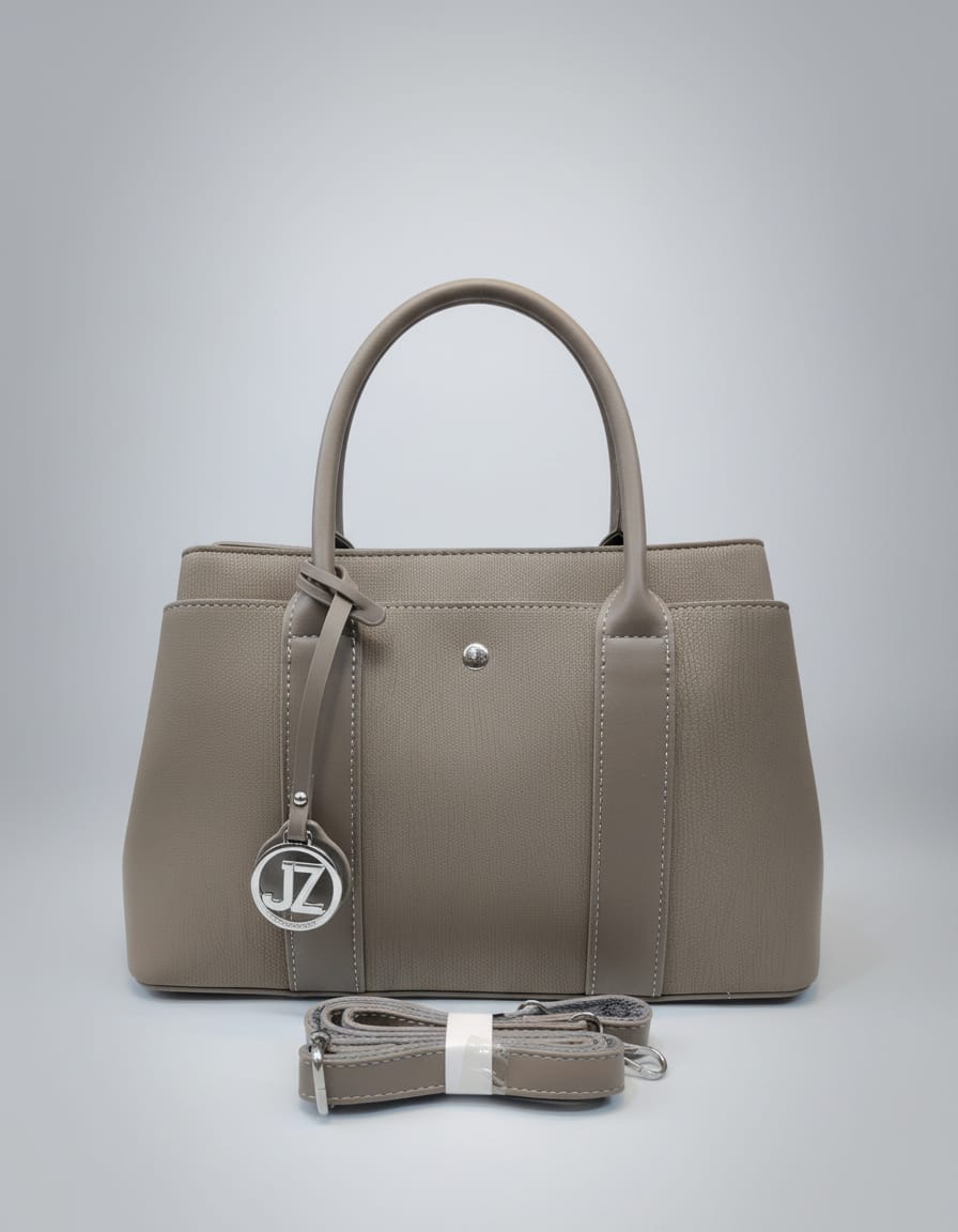 Premium Semi-Formal Handbag for Women | Stylish Handbag with Strap | 2 Compartments + 2 Inside Pockets | Mouse, Brown & Black Elegant Daily Use Office Bag