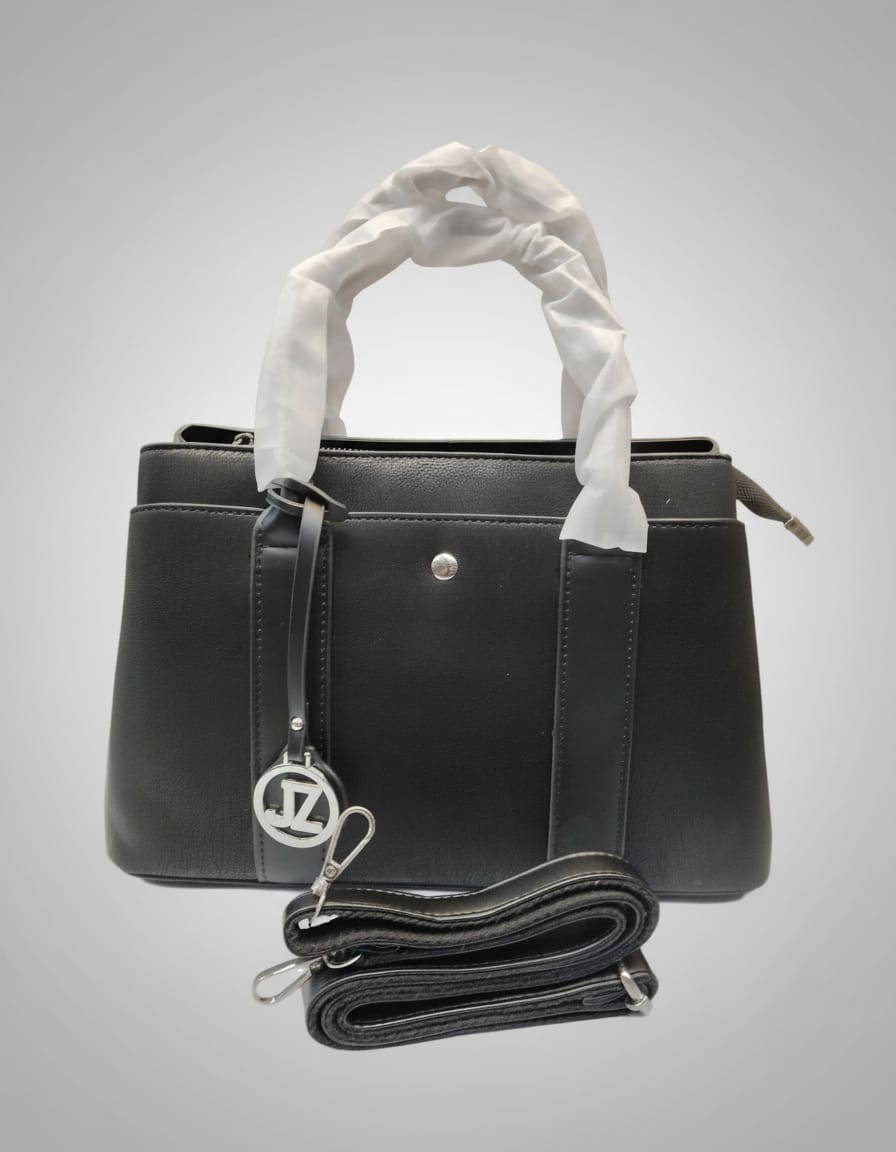 Premium Semi-Formal Handbag for Women | Stylish Handbag with Strap | 2 Compartments + 2 Inside Pockets | Mouse, Brown & Black Elegant Daily Use Office Bag