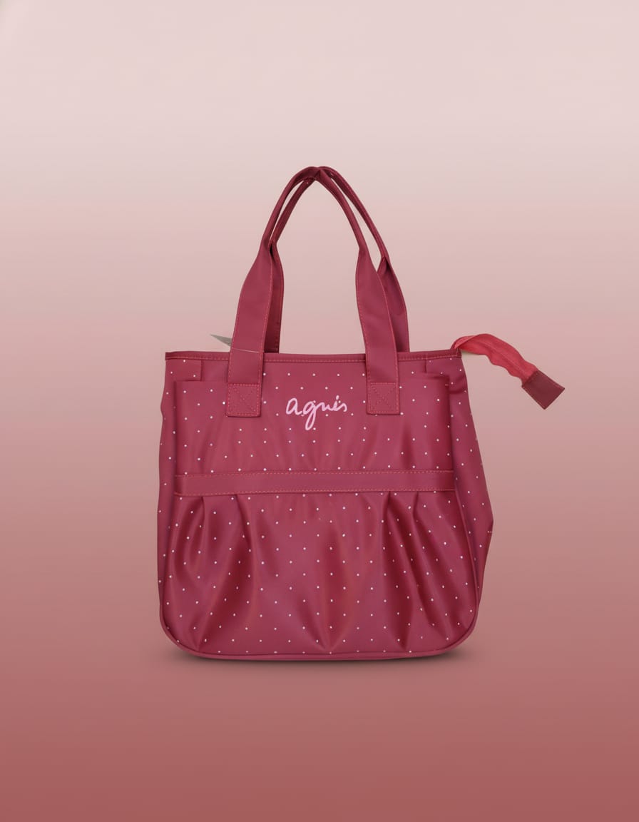 Premium Waterproof Shopping Bag for Women | Heavy Sarteene Fabric Tote with Shoulder Strap | 3 Compartments + 2 Inside Pockets | Pink & Blue Daily Use Utility Bag