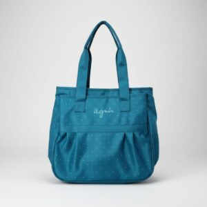 Premium Waterproof Shopping Bag for Women | Heavy Sarteene Fabric Tote with Shoulder Strap | 3 Compartments + 2 Inside Pockets | Pink & Blue Daily Use Utility Bag