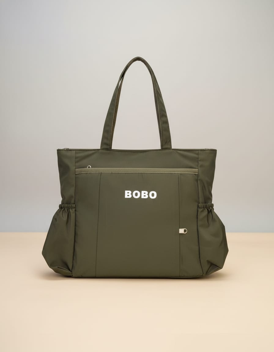 Premium Waterproof Shopping Bag for Women | Stylish Shoulder Tote with 4 Compartments + 2 Inside Pockets | Black & Green Daily Use Utility Bag with Dual Zip Closure