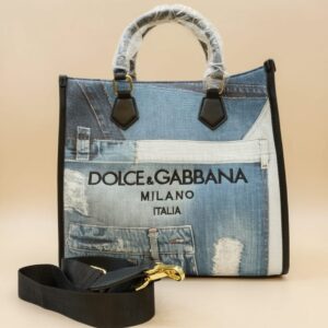 Premium Soft Denim Tote Bag for Women | Stylish Blue Office & Travel Tote with Strap | 1 Compartment + 2 Inside Pockets | Casual Daily Use Handbag