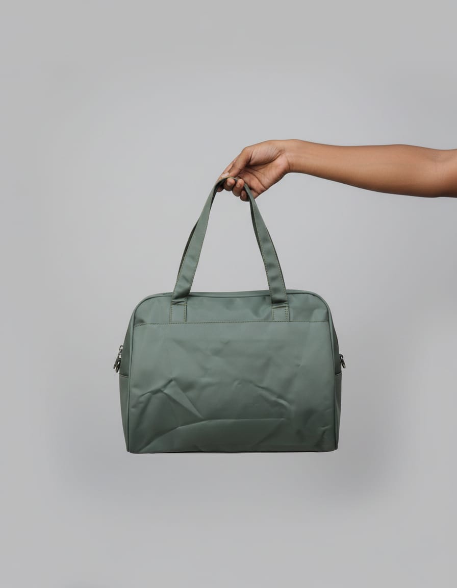 Premium Waterproof Travel Duffle Bag | Heavy Sarteene Shoulder Travel Bag | 1 Compartment + Inside Pocket | Teal, Pink & Green Stylish Travel Bag