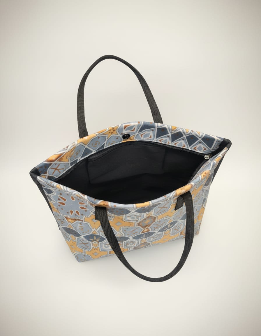 Premium Cotton Office Tiffin Bag | Stylish Lunch Carry Bag for Office | 1 Compartment + 1 Inside Pocket | Multi-Color Daily Use Tiffin Bag