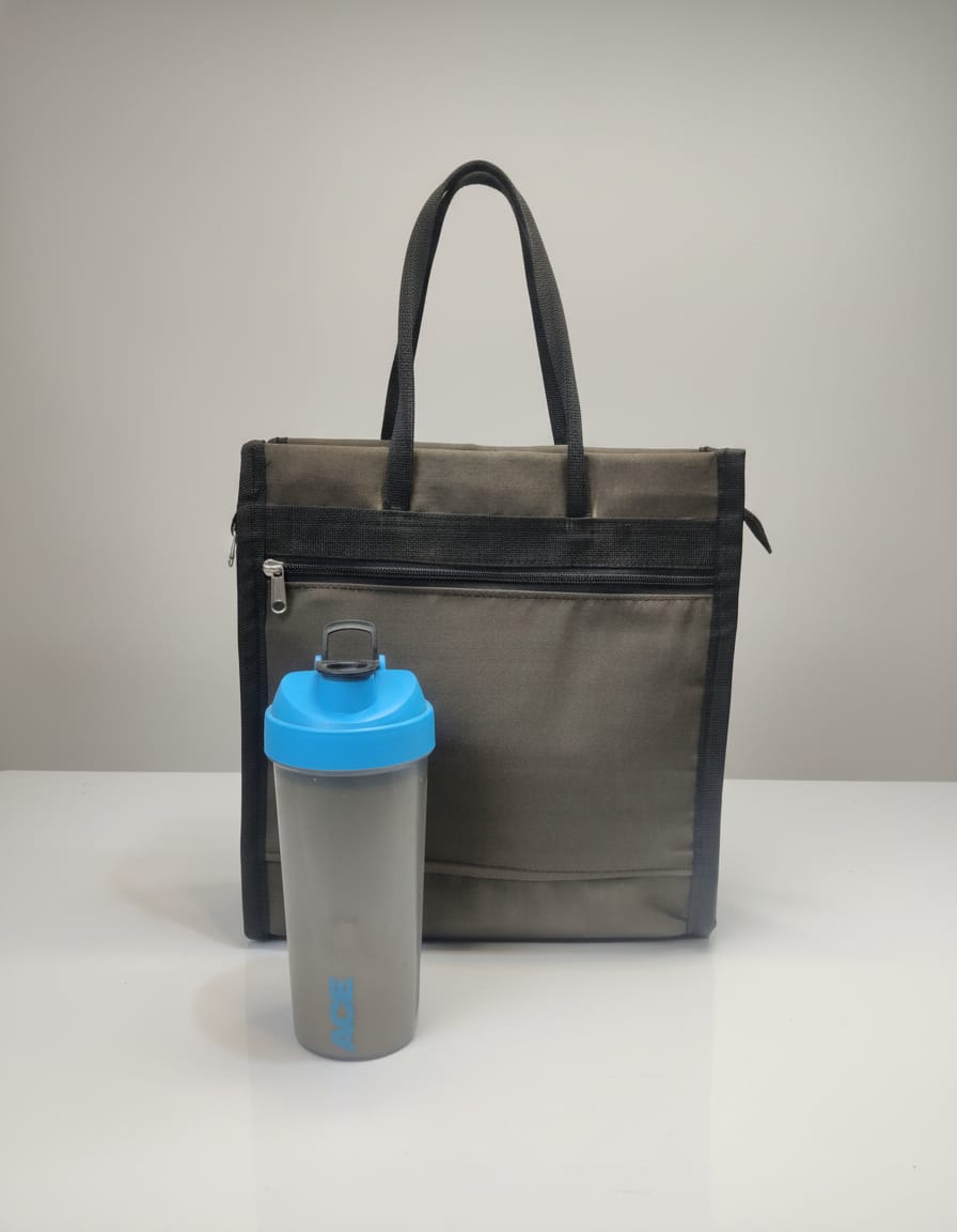 Premium Cotton Office Tiffin Bag | Stylish Lunch Carry Bag for Office | 1 Compartment + 1 Inside Pocket | Multi-Color Daily Use Tiffin Bag