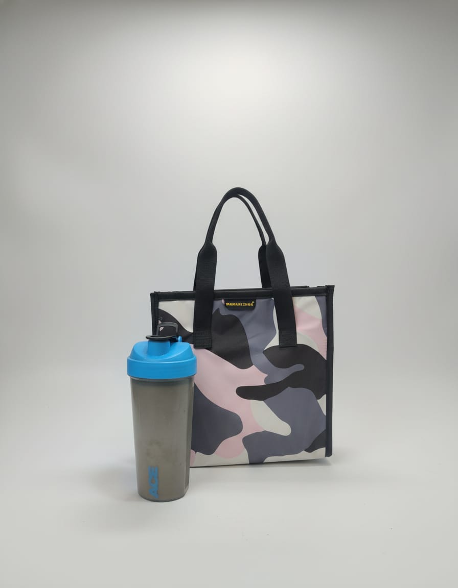 Premium Cotton Office Tiffin Bag | Stylish Lunch Carry Bag for Office | 1 Compartment + 1 Inside Pocket | Multi-Color Daily Use Tiffin Bag