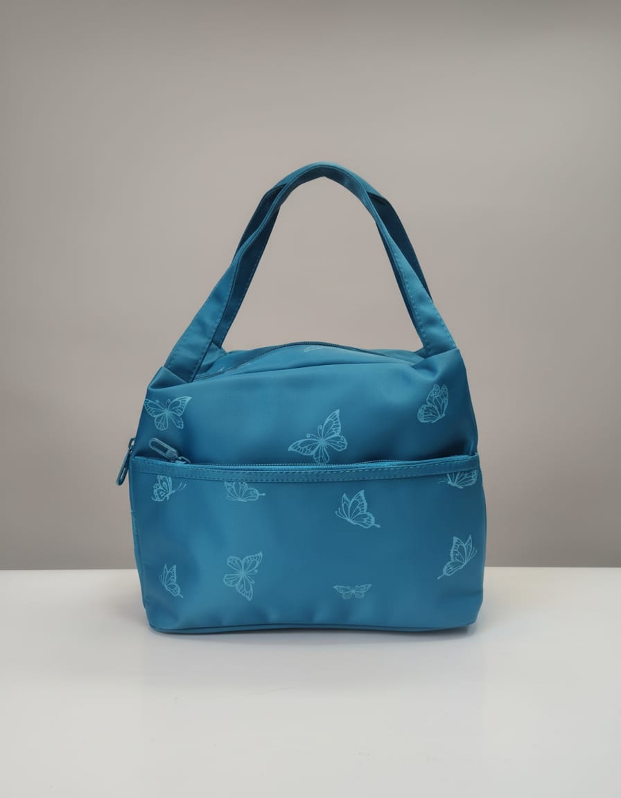 Premium Waterproof Women Tiffin Bag | Stylish Lunch Carry Bag with Front Pocket | 1 Compartment + Inside Pocket | Multi-Color Daily Use Tiffin Bag