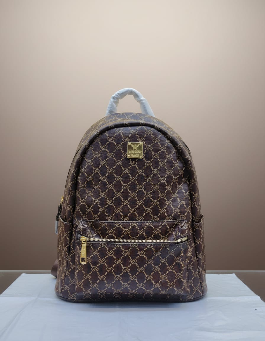 Premium Backpack for Girls | Stylish brown & Cream Daily Use Office & Travel Backpack | 3 Compartments + 2 Inside Pockets | Spacious Multi-Purpose Backpack
