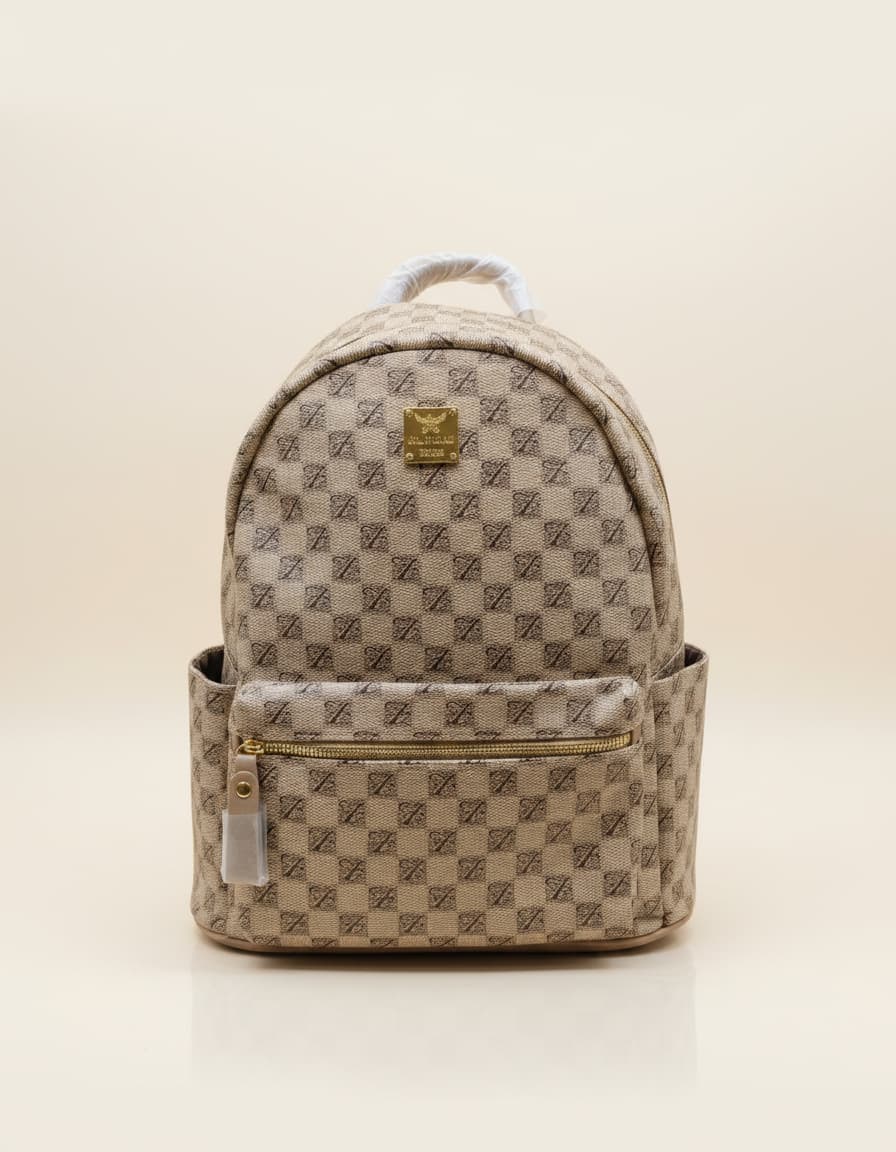 Premium Backpack for Girls | Stylish brown & Cream Daily Use Office & Travel Backpack | 3 Compartments + 2 Inside Pockets | Spacious Multi-Purpose Backpack